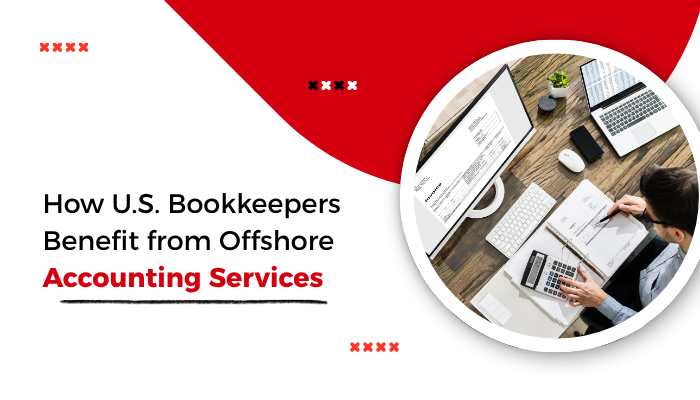 U.S. bookkeeper collaborating with offshore accounting services team online