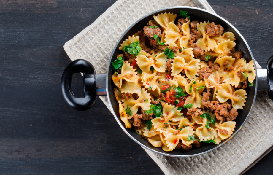 One-Skillet Cheesy Ground Chicken Pasta Recipe